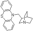 结构式 CAS# 29216-28-2, 美喹他嗪; 10-(1-氮杂双环[2.2.2]辛烷-3-基甲基)-10H-吩噻嗪