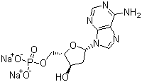 structure of CAS# 2922-74-9, 2'-Deoxyadenosine-5'-monophosphate disodium salt