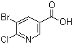 结构式 CAS# 29241-62-1, 5-溴-6-氯烟酸
