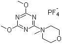 structure of CAS# 293311-03-2, 4-(4,6-Dimethoxy-1,3,5-triazin-2-yl)-4-morpholinium tetrafluoroborate;MMTM