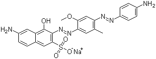 直接黑 17分子结构 (CAS 2945-96-2)