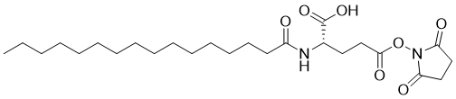 Pal-Glu(OSu)-OH molecular structure (CAS 294855-91-7)
