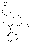 结构式 CAS# 2955-38-6, 普拉西泮