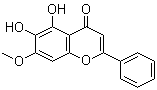 structure of CAS# 29550-13-8, 5,6-Dihydroxy-7-methoxyflavone;7-O-Methylbaicalein; Negletein