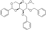 Methyl 2,3-bis-O-(phenylmethyl)-4,6-O-(phenylmethylene)-alpha-D-galactopyranoside molecular structure (CAS 29600-81-5)
