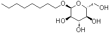结构式 CAS# 29781-80-4, 1-O-辛基-alpha-D-吡喃葡萄糖苷