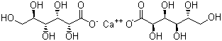 Calcium gluconate molecular structure (CAS 299-28-5)