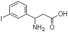 structure of CAS# 299169-95-2, 3-Amino-3-(3-iodophenyl)propanoic acid