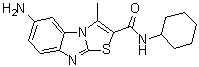 6-Amino-N-cyclohexyl-3-methylthiazolo[3,2-a]benzimidazole-2-carboxamide molecular structure (CAS 299901-57-8)