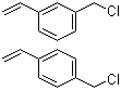 structure of CAS# 30030-25-2, Vinylbenzyl chloride;Chloromethylstyrene; (Chloromethyl)vinylbenzene