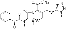 structure of CAS# 30034-03-8, Sodium cefamandole;Sodium (6R-(6alpha,7beta(R*)))-7-((hydroxyphenylacetyl)amino)-3-(((1-methyl-1H-tetrazol-5-yl)thio)methyl)-8-oxo-5-thia-1-azabicyclo(4.2.0)oct-2-ene-2-carboxylate