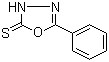 结构式 CAS# 3004-42-0, 5-苯基-1,3,4-噁二唑-2(3H)-硫酮