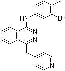 结构式 CAS# 300842-64-2, N-(3-溴-4-甲基苯基)-4-(4-吡啶甲基)-1-酞嗪胺