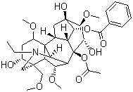Aconitine molecular structure (CAS 302-27-2)