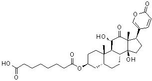 沙蟾毒精 3-辛二酸单酯分子结构 (CAS 30219-16-0)