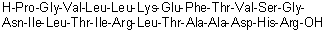 L-Prolylglycyl-L-valyl-L-leucyl-L-leucyl-L-lysyl-L-alpha-glutamyl-L-phenylalanyl-L-threonyl-L-valyl-L-serylglycyl-L-asparaginyl-L-isoleucyl-L-leucyl-L-threonyl-L-isoleucyl-L-arginyl-L-leucyl-L-threonyl-L-alanyl-L-alanyl-L-alpha-aspartyl-L-histidyl-L-arginine molecular structure (CAS 302897-83-2)