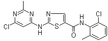 N-(2-Chloro-6-methylphenyl)-2-[(6-chloro-2-methyl-4-pyrimidinyl)amino]-5-thiazolecarboxamide molecular structure (CAS 302964-08-5)