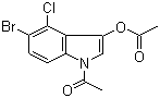 结构式 CAS# 3030-06-6, 1-乙酰基-5-溴-4-氯吲哚-3-乙酸酯