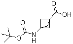 3-[[(1,1-Dimethylethoxy)carbonyl]amino]bicyclo[1.1.1]pentane-1-carboxylic acid molecular structure (CAS 303752-38-7)