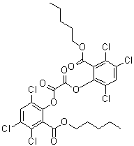 结构式 CAS# 30431-54-0, 双(2,4,5-三氯-6-戊氧羰基苯基)草酸酯
