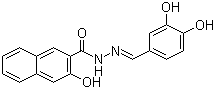 3-Hydroxy-2-naphthalenecarboxylic acid [(3,4-dihydroxyphenyl)methylene]hydrazide molecular structure (CAS 304448-55-3)