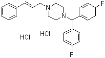 Flunarizine dihydrochloride molecular structure (CAS 30484-77-6)