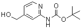 结构式 CAS# 304873-62-9, [4-(羟基甲基)-2-吡啶基]氨基甲酸叔丁酯