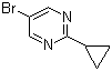 structure of CAS# 304902-96-3, 5-Bromo-2-cyclopropylpyrimidine;2-Cyclopropyl-5-bromopyrimidine