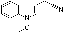 structure of CAS# 30536-48-2, Caulilexin C;1-Methoxy-3-indoleacetonitrile; 1-Methoxyindoleacetonitrile