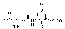 structure of CAS# 3054-47-5, S-Acetylglutathione;5-[[3-acetylsulfanyl-1-(carboxymethylamino)-1-oxopropan-2-yl]amino]-2-amino-5-oxopentanoic acid