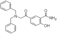 structure of CAS# 30566-92-8, 5-(N,N-Dibenzylglycyl)salicylamide;5-[[Bis(benzyl)amino]acetyl]salicylamide