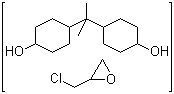 Hydrogenated bisphenol A polymer with epichlorohydrin molecular structure (CAS 30583-72-3)