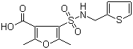 2,5-Dimethyl-4-[[(2-thienylmethyl)amino]sulfonyl]-3-furoic acid molecular structure (CAS 306936-40-3)