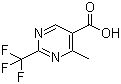 结构式 CAS# 306960-74-7, 4-甲基-2-(三氟甲基)-5-嘧啶羧酸