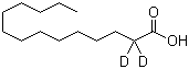十四酸-2,2-D2分子结构 (CAS 30719-21-2)