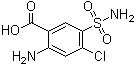 structure of CAS# 3086-91-7, 4-Chloro-5-sulfamylanthranilic acid;Desfurylmethylfurosemide; Saluamine