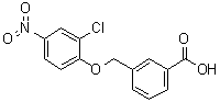 3-[(2-Chloro-4-nitrophenoxy)methyl]benzoic acid molecular structure (CAS 30880-72-9)