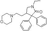 结构式 CAS# 309-29-5, 多沙普仑; 1-乙基-4-(2-吗啉-4-乙基)-3,3-二苯基-2-吡咯烷酮