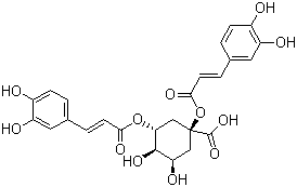 structure of CAS# 30964-13-7, Cynarin;1,3-Dicaffeoylquinic acid; (1R,3R,4S,5R)-1,3-Bis[[3-(3,4-dihydroxyphenyl)propenoyl]oxy]-4,5-dihydroxycyclohexanecarboxylic acid