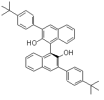 结构式 CAS# 309934-84-7, (1S)-3,3'-二[4-(1,1-二甲基乙基)苯基][1,1'-联萘]-2,2'-二醇