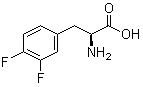 结构式 CAS# 31105-90-5, 3,4-二氟-L-苯丙氨酸
