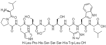 L-Leucyl-L-prolyl-L-histidyl-L-seryl-L-seryl-L-seryl-L-histidyl-L-tryptophyl-L-leucine molecular structure (CAS 312754-28-2)