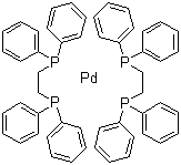Bis[1,2-bis(diphenylphosphino)ethane]palladium(0) molecular structure (CAS 31277-98-2)