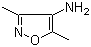 structure of CAS# 31329-64-3, 3,5-Dimethyl-4-isoxazolamine;4-Amino-3,5-Dimethylisoxazole