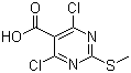 结构式 CAS# 313339-35-4, 4,6-二氯-2-(甲硫基)嘧啶-5-甲酸