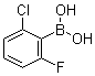 2-Chloro-6-fluorophenylboronic acid molecular structure (CAS 313545-32-3)