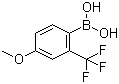 结构式 CAS# 313546-16-6, 4-甲氧基-2-(三氟甲基)苯硼酸