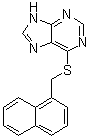 结构式 CAS# 313984-77-9, 6-[(1-萘基甲基)硫基]-9H-嘌呤