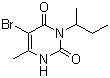 结构式 CAS# 314-40-9, 除草定; 6-甲基-5-溴-3-仲丁基脲嘧啶