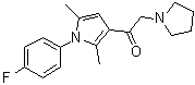 1-[1-(4-Fluorophenyl)-2,5-dimethyl-1H-pyrrol-3-yl]-2-(1-pyrrolidinyl)ethanone molecular structure (CAS 314245-33-5)